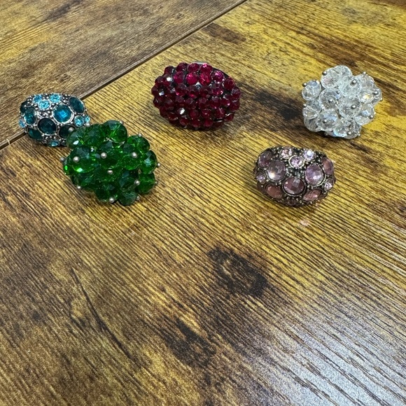 Colorful Gemstone Cluster Rings - Picture 1 of 5